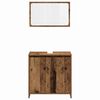 vidaXL Bathroom Furniture Set Old Wood Engineered Wood, Glass Standard