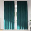 vidaXL Blackout Curtains 2 pcs Dark Green 55.12 x 96.46 in Velvet