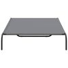 vidaXL Elevated Dog Bed Grey Oxford fabric and powder-coated steel Large