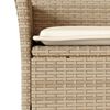 vidaXL Patio Chairs with Cushions 2 pcs Beige Poly Rattan