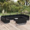 vidaXL Garden Lounge Set Black