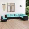 vidaXL Garden Lounge Set Black