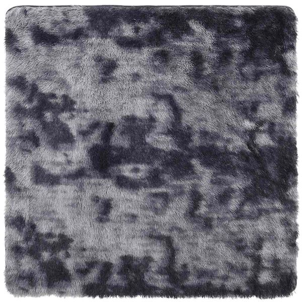 vidaXL Shaggy Rug Dark Grey Polyester 78.7 x 78.7 in Foldable