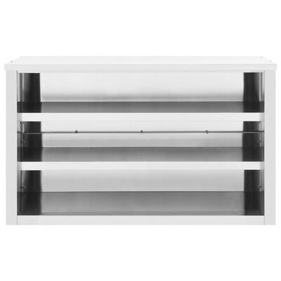 vidaXL Kitchen Wall Cabinet 47.2"x16"x30" Stainless Steel