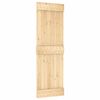 vidaXL Sliding Door with Hardware Set 27.6x82.7" Solid Wood Pine