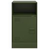 vidaXL Bedside Cabinet Set of 2 Olive Green Cold-rolled steel Standard