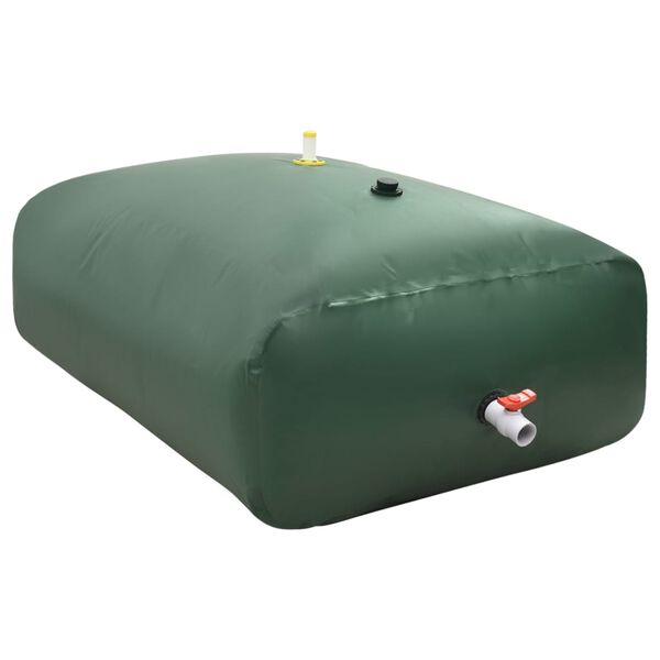 vidaXL Water Tank Green PVC 554 Gal Foldable Water Tank Rectangular