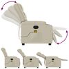 vidaXL Massage Recliner Chair Cream