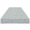 vidaXL Wall Shelf Set of 4 Concrete grey Honeycomb MDF, metal