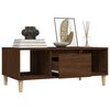 vidaXL Coffee Table Brown Oak Engineered Wood, Solid Eucalyptus Wood Large