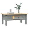 vidaXL Coffee Table Grey body and brown top Solid pinewood
