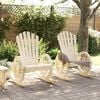 vidaXL Rocking Adirondack Chair Set of 2 Wood Brown Solid Fir Wood