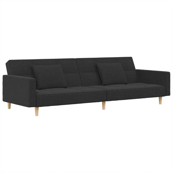 vidaXL Sofa Bed Dark Grey 100% polyester fabric, wood, plastic Standard