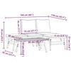 vidaXL Bench Set Black and Anthracite Powder-coated steel, polyester fabric