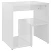 vidaXL Bed Cabinet Set of 2 High gloss white Engineered wood