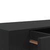 vidaXL Wall Mounted Shelf Black MDF with paint Medium Wall Mounted Shelf