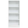 vidaXL Bookcase High gloss white Engineered wood Tall Bookcase