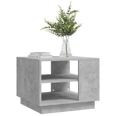 vidaXL Coffee Table Concrete Gray 21.7"x21.7"x16.9" Engineered Wood