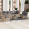 vidaXL Garden Sofa Set Beige, Light Gray