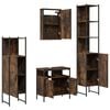 vidaXL Bathroom Furniture Set Smoked Oak