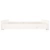 vidaXL Bed Drawer White Solid pine wood Bed Drawer Rectangular