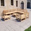 vidaXL Garden Lounge Set Natural Pine Solid Pinewood Medium Modular