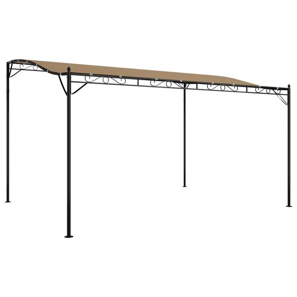 vidaXL Canopy Taupe Polyester 13x10 ft Durable Canopy Rectangular