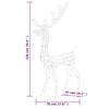 vidaXL Acrylic Reindeer Christmas Decoration 140 LEDs 4 ft Colorful