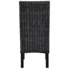vidaXL Dining Chairs 4 pcs Black Kubu Rattan and Mango Wood