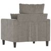 vidaXL Sofa Chair Light Gray Velvet Single Modern Sofa Chair