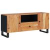 vidaXL TV Cabinet Natural wood with black