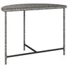 vidaXL Garden Table Grey Poly Rattan Medium Tough Garden Table