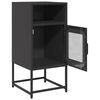 vidaXL Bedside Cabinet Black Cold-rolled Steel Medium Bedside Cabinet