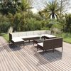vidaXL Garden Lounge Set Brown Poly Rattan Standard Modular