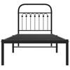 vidaXL Bed Frame Black Steel Twin Bed Frame Rectangular Traditional