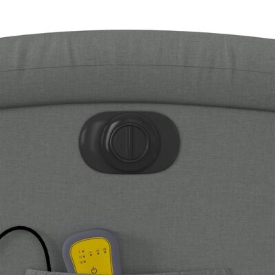 Close-up of control dial on chair back/panel.