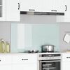 vidaXL Kitchen Backsplash White 120 x 60 x 0.6 cm Tempered Glass