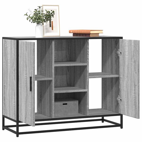 vidaXL Sideboard Grey Sonoma Engineered wood Medium Sideboard