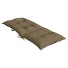 vidaXL Highback Chair Cushion Set of 4 Melange taupe 100% polyester