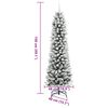 vidaXL Christmas Tree White and green PVC, PE, Steel Slim