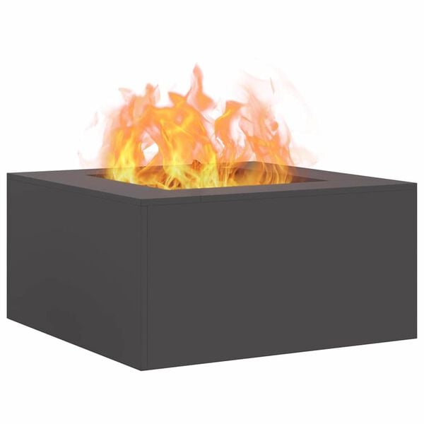 vidaXL Fire Pit Black 31.5" x 31.5" x 15.7" Cold-rolled steel