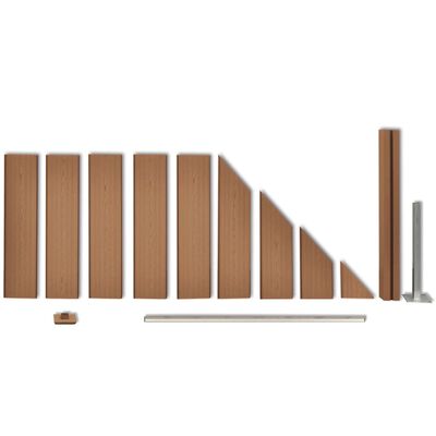 vidaXL Fence Panel WPC 41.3"x(41.3"-72.8") Brown