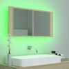 vidaXL Led Mirror Cabinet Sonoma Oak Engineered wood, Acrylic