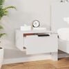 vidaXL Wall-mounted Bedside Cabinet Set of 2 White Engineered wood Small