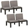 vidaXL Lounge Bench Set of 2 Grey, Anthracite