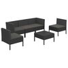 vidaXL Garden Lounge Set Black