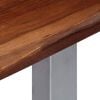 vidaXL Console Table Brown and silver