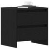 vidaXL Bedside Cabinet 2 pcs Black Oak 17.72 x 13.39 x 17.52 in
