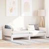 vidaXL Pull-out Day Bed White 80.12 x 72.44 x 22.24 in Solid Pine Wood
