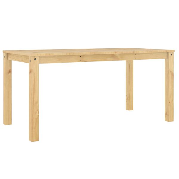 vidaXL Dining Table Honey Solid Pine Wood 63.0 x 31.5 x 29.5 in